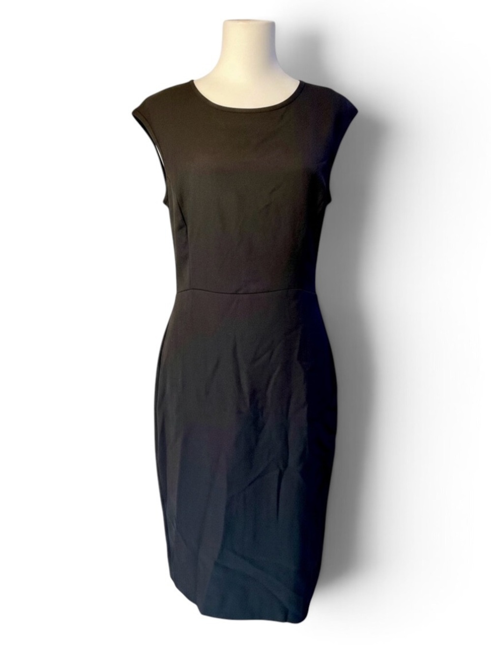 Banana Republic Black Cap Sleeve Sheath Dress Size 10